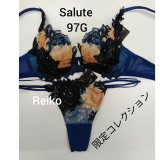 ワコール(Wacoal)のSalute◆97G◆限定コレクション◆P-アップブラ&ソングM　Ｌサイズ♥(ブラ&ショーツセット)