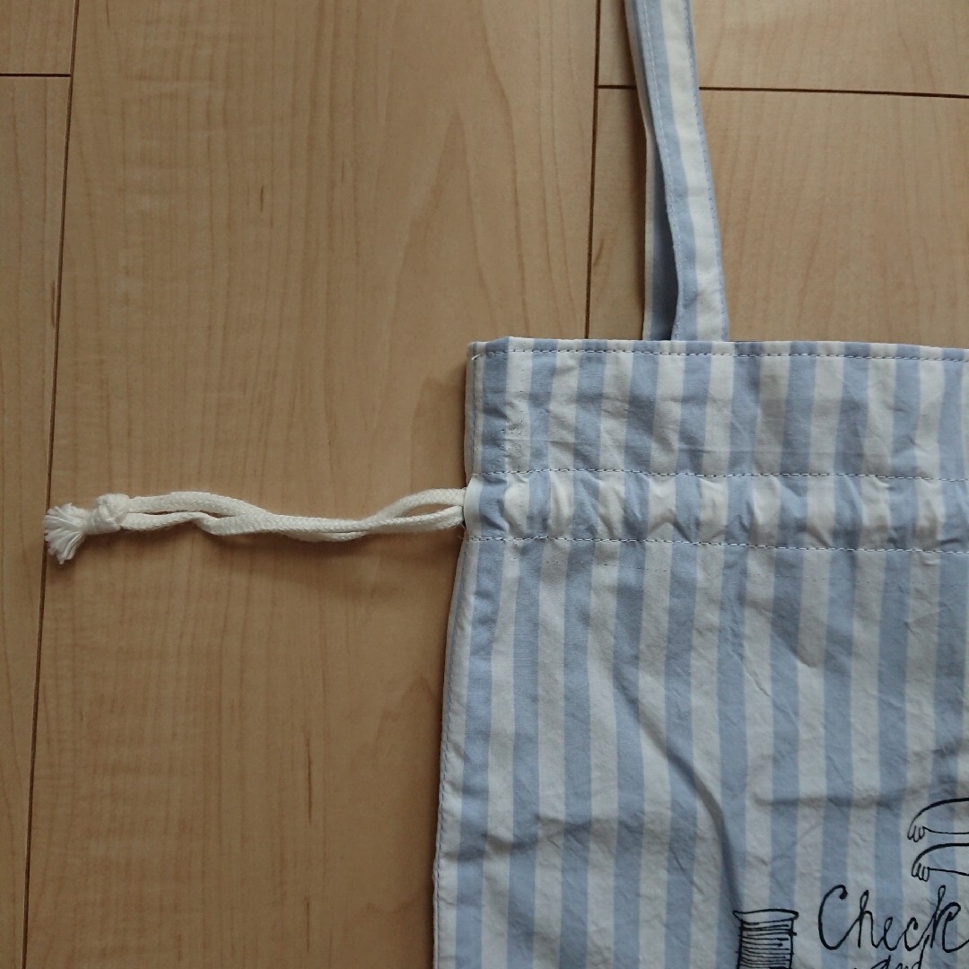 CHECK&STRIPE トラネコ手芸店 バッグ リメイク ハンドメイドのファッション小物(バッグ)の商品写真