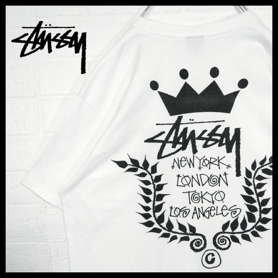 STUSSY(ステューシー)の【STUSSY】ワールドクラウンロゴ　ビッグシルエット　Tシャツ メンズのトップス(Tシャツ/カットソー(半袖/袖なし))の商品写真