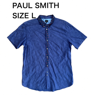 ポールスミス(Paul Smith)のPAUL SMITH ポール スミス 半袖シャツ ボタンダウン 水玉 ドット L(シャツ)