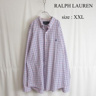 Ralph Lauren - RALPH LAUREN オーバーサイズ チェック ロゴ シャツ 長袖 トップス