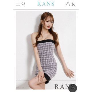 ROBE - 高級ドレス AIDMAX RANS 韓国 ミニ ツイード ベア ドレス S