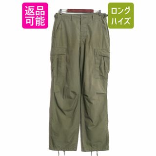 60s ★ 米軍実物 US ARMY 3rd ノンリップ ジャングルファティーグ カーゴ パンツ MEDIUM LONG / 古着 60年代 ヴィンテージ ミリタリー 軍物(ワークパンツ/カーゴパンツ)