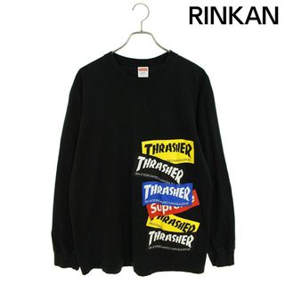 シュプリーム(Supreme)のシュプリーム ×スラッシャー THRASHER  21AW  Multi logo L/S Tee マルチタグ長袖カットソー メンズ L(Tシャツ/カットソー(七分/長袖))