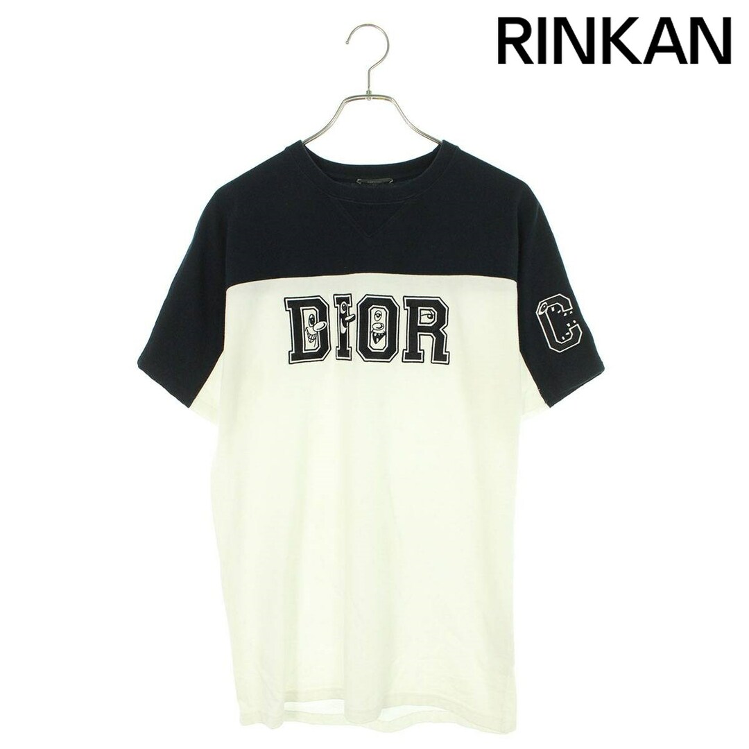 Dior(ディオール)のディオール  21AW  193J646A0554 KENNY SCHARロゴ刺繍オーバーサイズTシャツ メンズ S メンズのトップス(Tシャツ/カットソー(半袖/袖なし))の商品写真