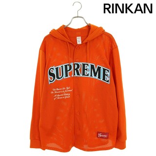 シュプリーム(Supreme)のシュプリーム  20SS  Mesh Hooded L/S Baseball Jersey メッシュフーデッドベースボールパーカー メンズ L(パーカー)