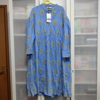 ザラ(ZARA)の5204 新品ZARAワンピースL　長袖(ロングワンピース/マキシワンピース)