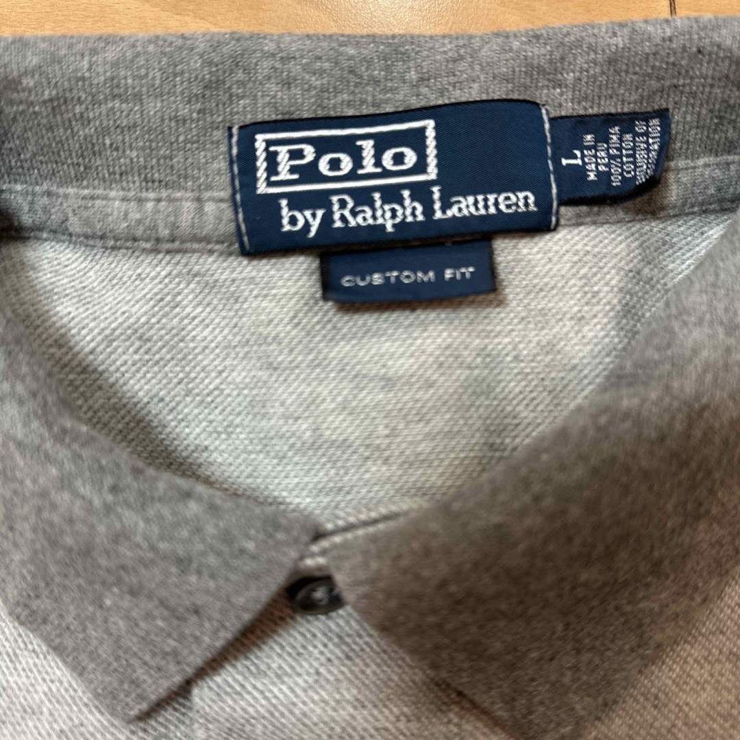 POLO RALPH LAUREN(ポロラルフローレン)のポロラルフローレン　メンズポロシャツ　ポニー刺繍入り　カラーグレー　サイズＬ メンズのトップス(ポロシャツ)の商品写真