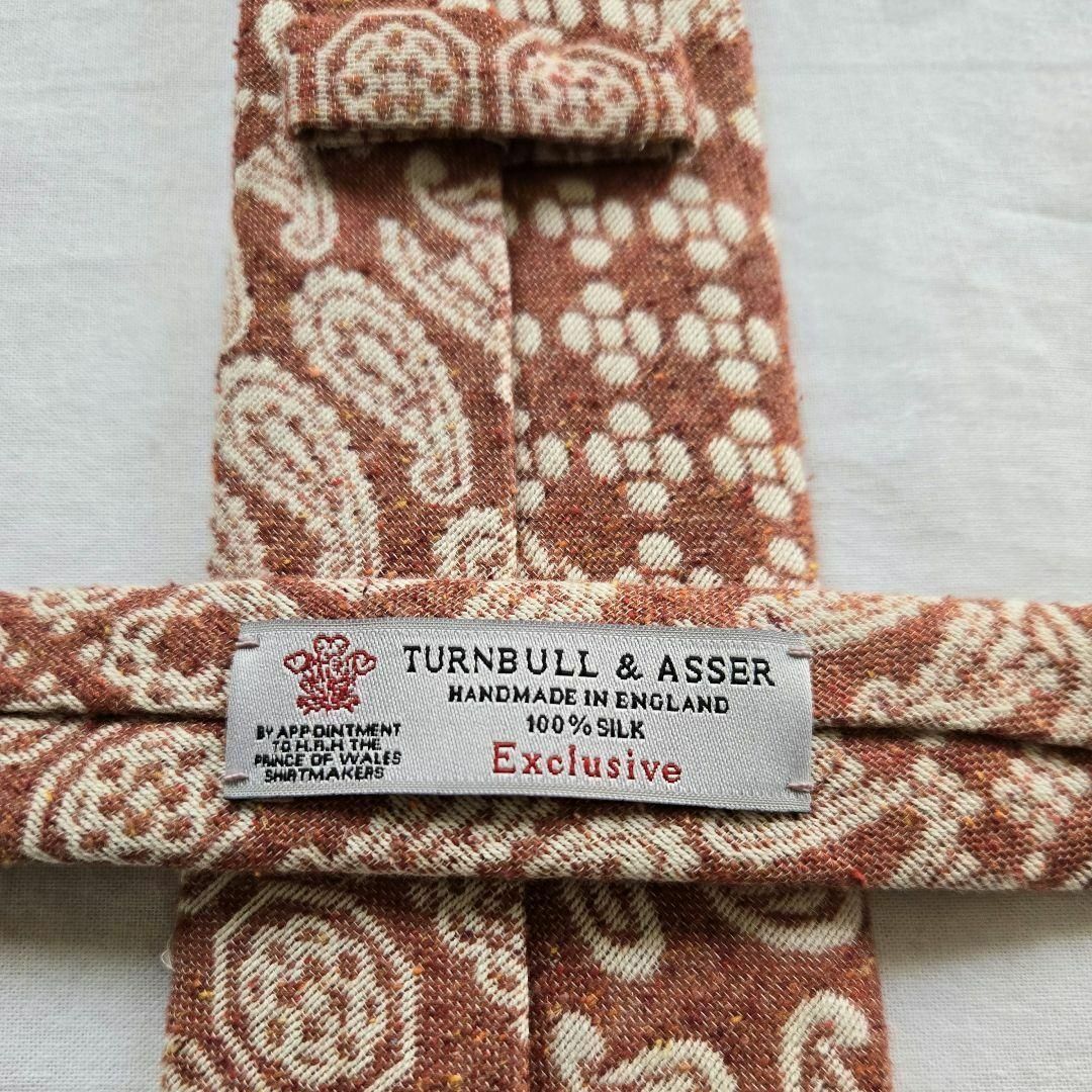 TURNBULL & ASSER(ターンブルアンドアッサー)の最上級　Turnbull&Asser　ブラウン　ペイズリー　素敵なネクタイ メンズのファッション小物(ネクタイ)の商品写真