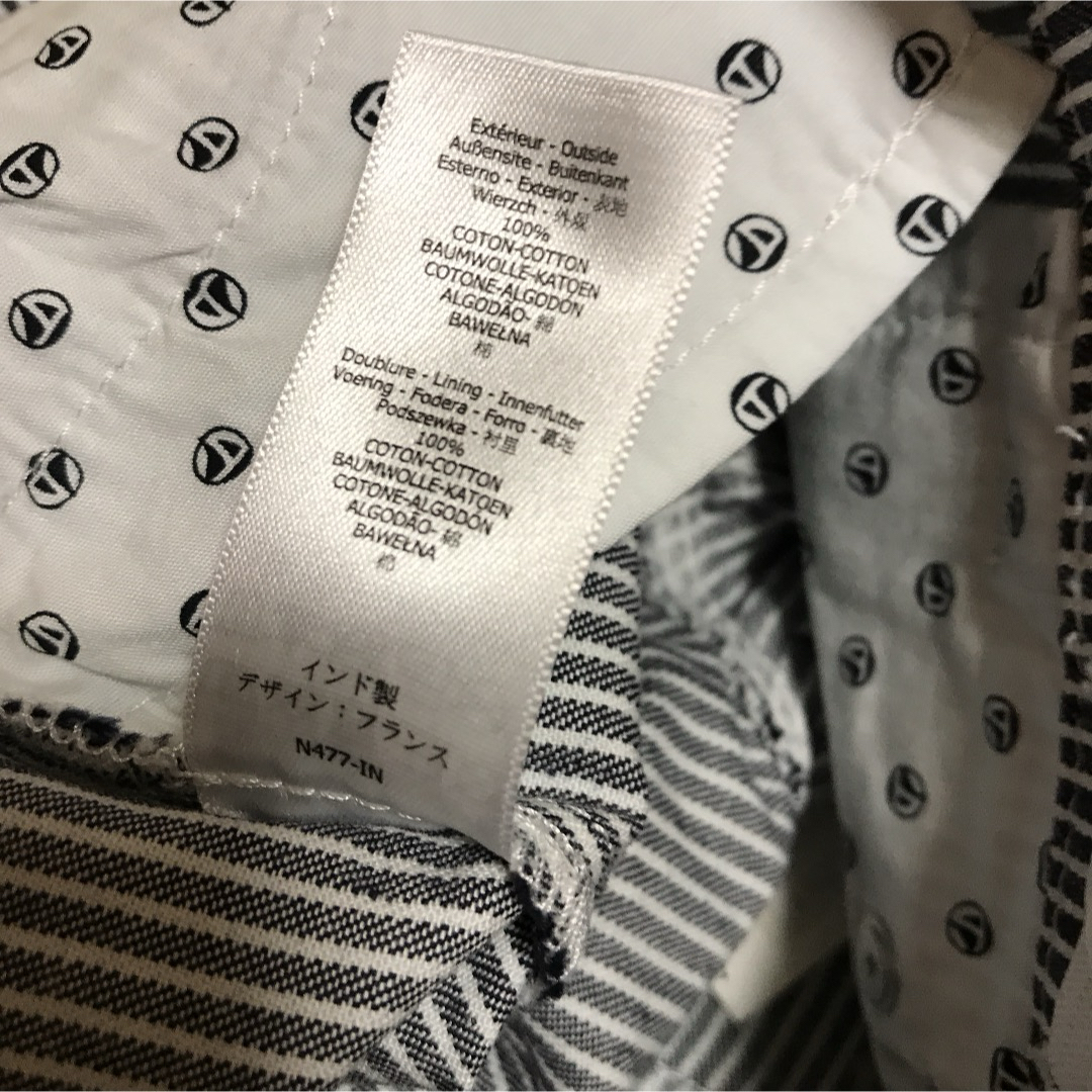 PETIT BATEAU(プチバトー)の【新品】PETIT BATEAU  ストライプハーフズボン キッズ/ベビー/マタニティのベビー服(~85cm)(パンツ)の商品写真