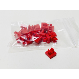 レゴ(Lego)の【新品未使用】レゴ　LEGO タイル　クリップ　1x1 レッド　50個(知育玩具)