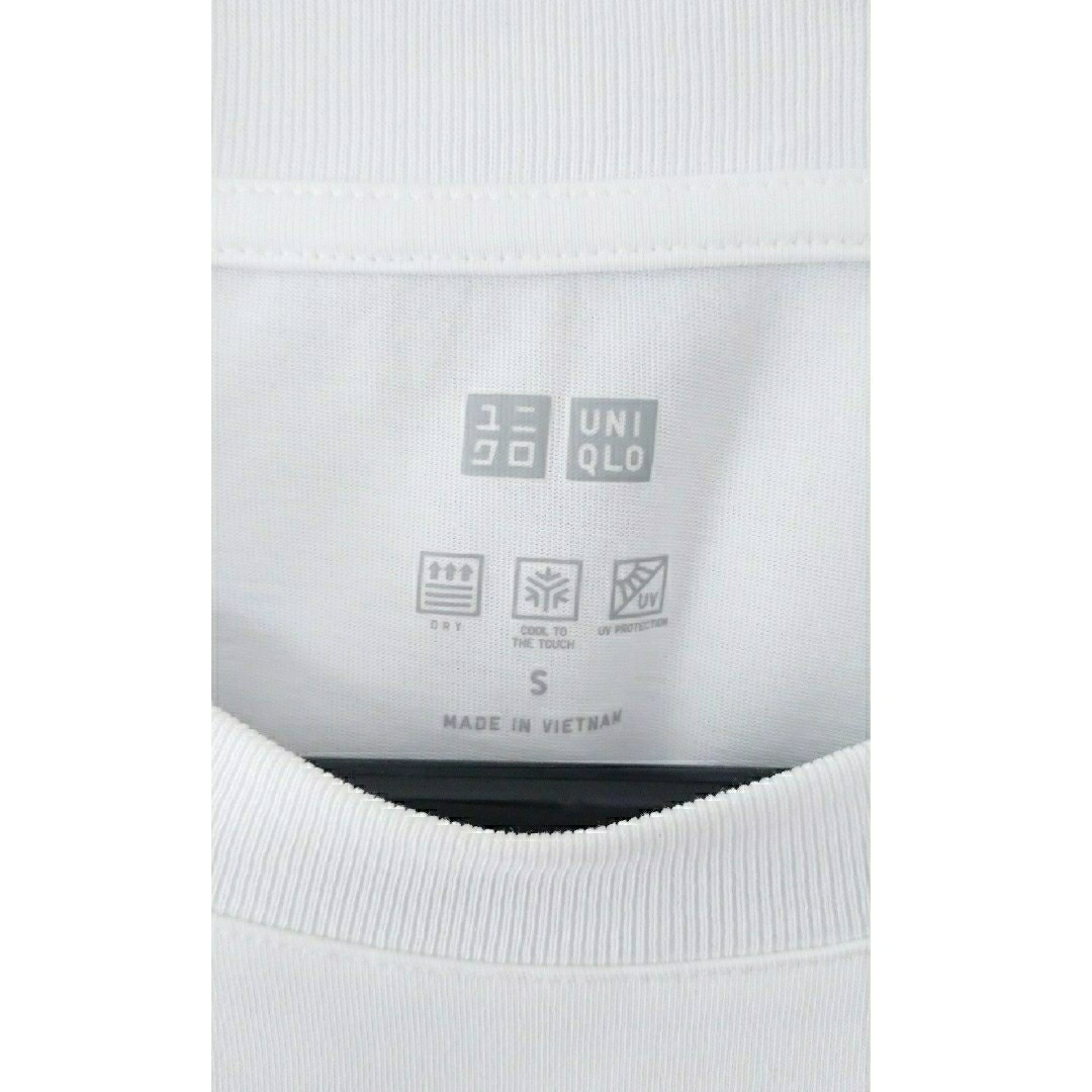 UNIQLO(ユニクロ)のエアリズムコットンUVカットクルーネックＴ(長袖 S） メンズのトップス(Tシャツ/カットソー(七分/長袖))の商品写真