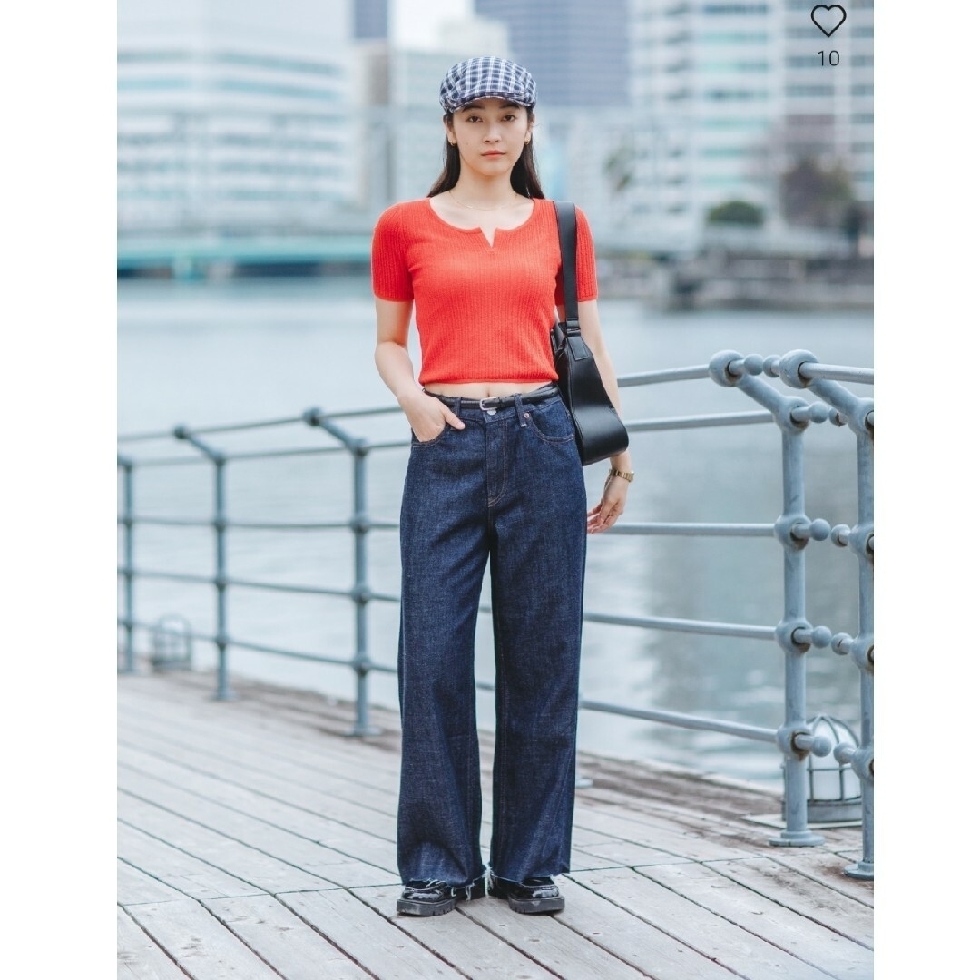 UNIQLO(ユニクロ)のワイドストレートジーンズ　UNIQLO:C レディースのパンツ(デニム/ジーンズ)の商品写真