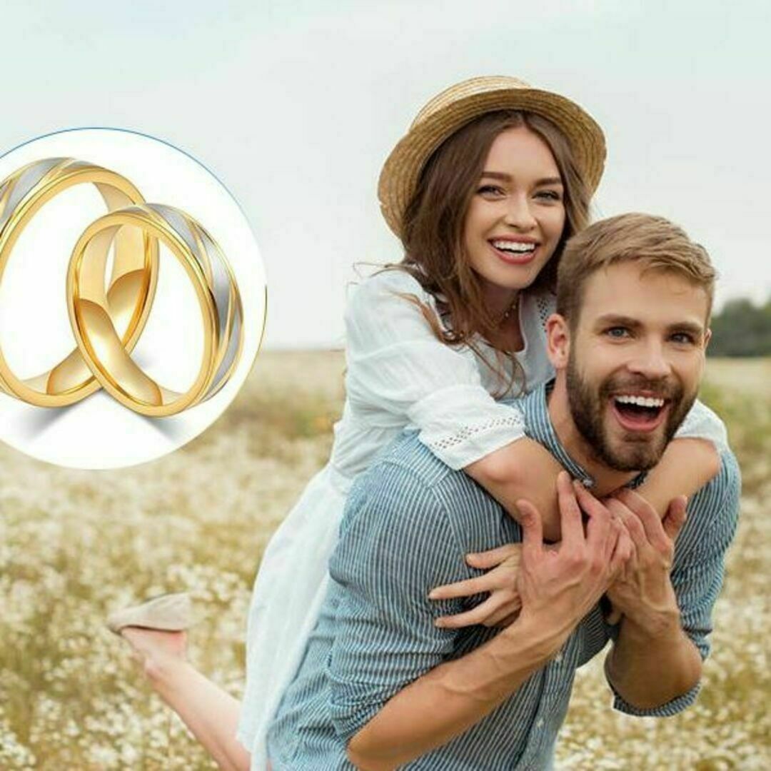 K18 ゴールド カットリング プラチナ 艶消し加工 ペアリング 結婚指輪 メンズのアクセサリー(リング(指輪))の商品写真