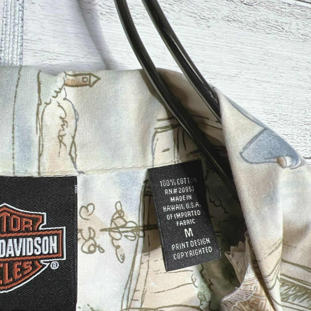 Harley Davidson(ハーレーダビッドソン)の【入手困難!!】ハーレーダビッドソン ✈︎開襟シャツ ハワイ製 半袖シャツ メンズのトップス(Tシャツ/カットソー(半袖/袖なし))の商品写真