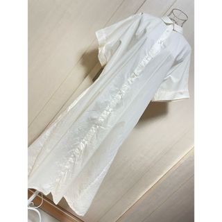 ユナイテッドアローズグリーンレーベルリラクシング(UNITED ARROWS green label relaxing)のシャツワンピース　シャツワンピース　　チュニック　ワンピース　ホワイトシャツ(ロングワンピース/マキシワンピース)