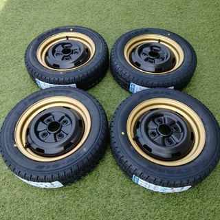 スチールホイール(鉄チン)&新品夏タイヤ155/65R13(タイヤ・ホイールセット)