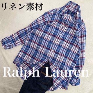 ポロラルフローレン(POLO RALPH LAUREN)のRalph Lauren  使用感のない美品XL位　人気のリネン正規品　家洗い可(シャツ/ブラウス(長袖/七分))