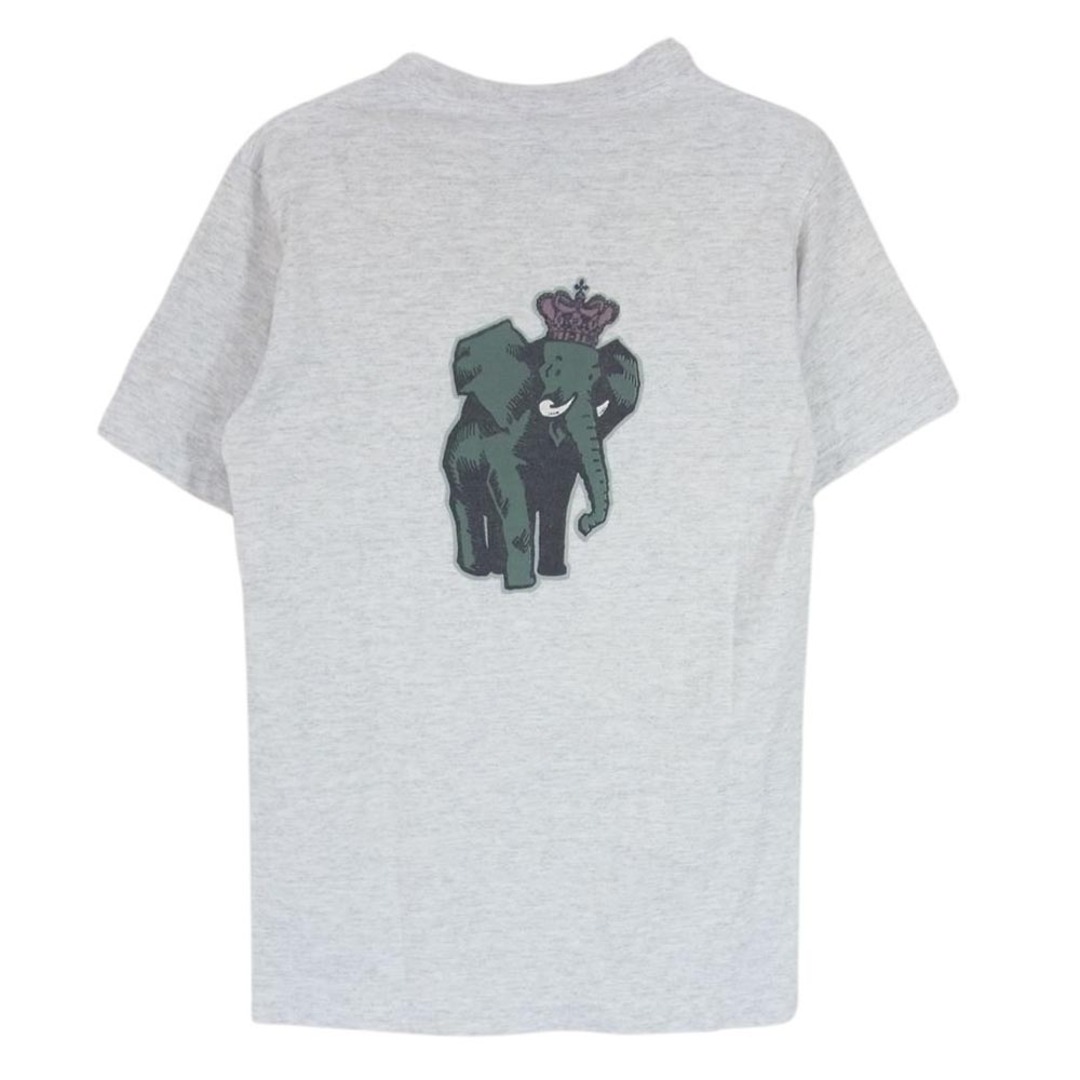 STUSSY(ステューシー)のSTUSSY ステューシー vintage 80s USA製 黒タグ ELEPHANT エレファント ブリント 半袖  Tシャツ グレー系 S【中古】 メンズのトップス(シャツ)の商品写真