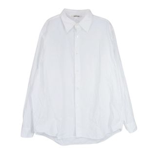 AURALEE オーラリー 23SS A23SS01TN WASHED FINX TWILL SHIRT ウォッシュド フィンクス ツイル レギュラーカラー 長袖シャツ ホワイト系 4【中古】