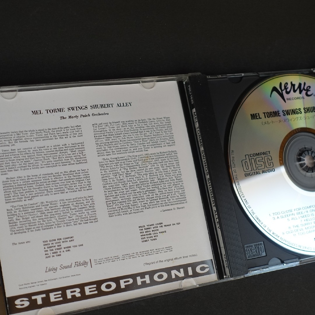 CD  MEL TORMÉ SWINGS SHUBERT ALLEY エンタメ/ホビーのCD(ジャズ)の商品写真