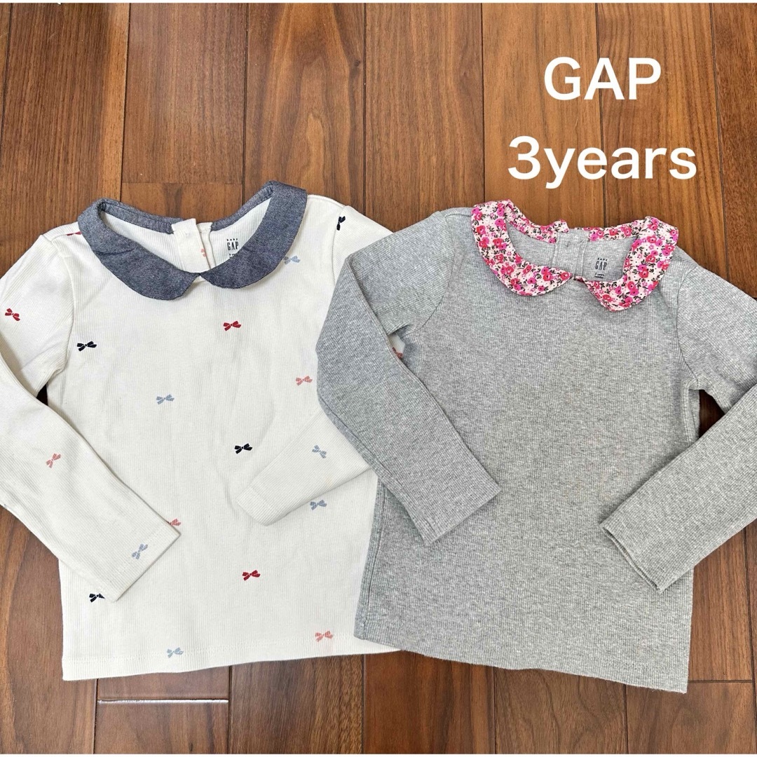 GAP(ギャップ)のbabyGAP 襟付きカットソー　2枚セット　女の子　長袖 キッズ/ベビー/マタニティのキッズ服女の子用(90cm~)(Tシャツ/カットソー)の商品写真