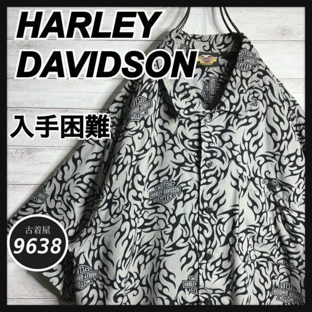 Harley Davidson(ハーレーダビッドソン)の【入手困難!!】ハーレーダビッドソン ✈︎レーヨン ゆるだぼ 半袖シャツ メンズのトップス(Tシャツ/カットソー(半袖/袖なし))の商品写真