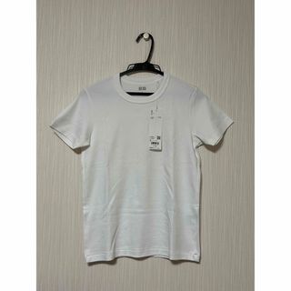 ユニクロ(UNIQLO)の【新品】ユニクロ　クルーネックTシャツ　サイズS 白(Tシャツ(半袖/袖なし))