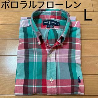 ポロラルフローレン(POLO RALPH LAUREN)のポロラルフローレン　メンズチェックシャツ　ポニー刺繍入り　マドラスチェックＬ(ポロシャツ)