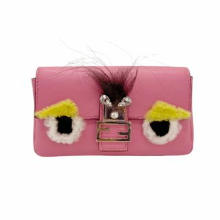 フェンディ(FENDI)のフェンディ FENDI ショルダーバッグ マイクロバケット レザー ピンク レディース 8M0354-5Q3 送料無料【中古】 z0731(ショルダーバッグ)