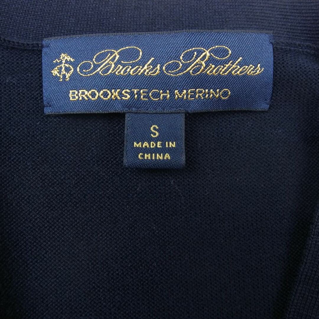 Brooks Brothers(ブルックスブラザース)のBrooks Brothers ブルックスブラザーズ メリノウール カーディガン ネイビー系 S【中古】 メンズのトップス(カーディガン)の商品写真