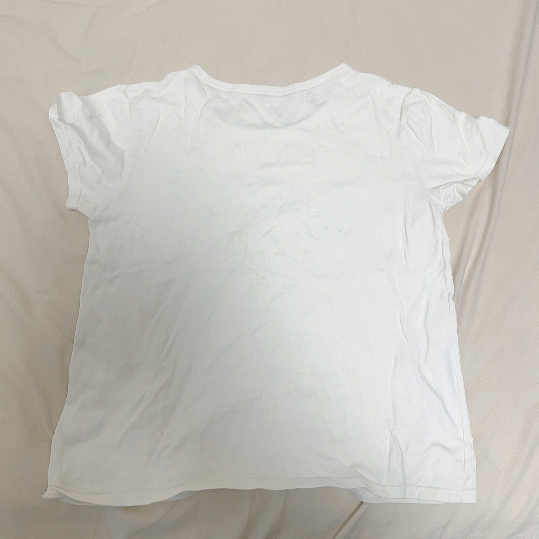 ホワイト　白　半袖　半袖Tシャツ　ホワイト　白　L レディースのトップス(Tシャツ(半袖/袖なし))の商品写真