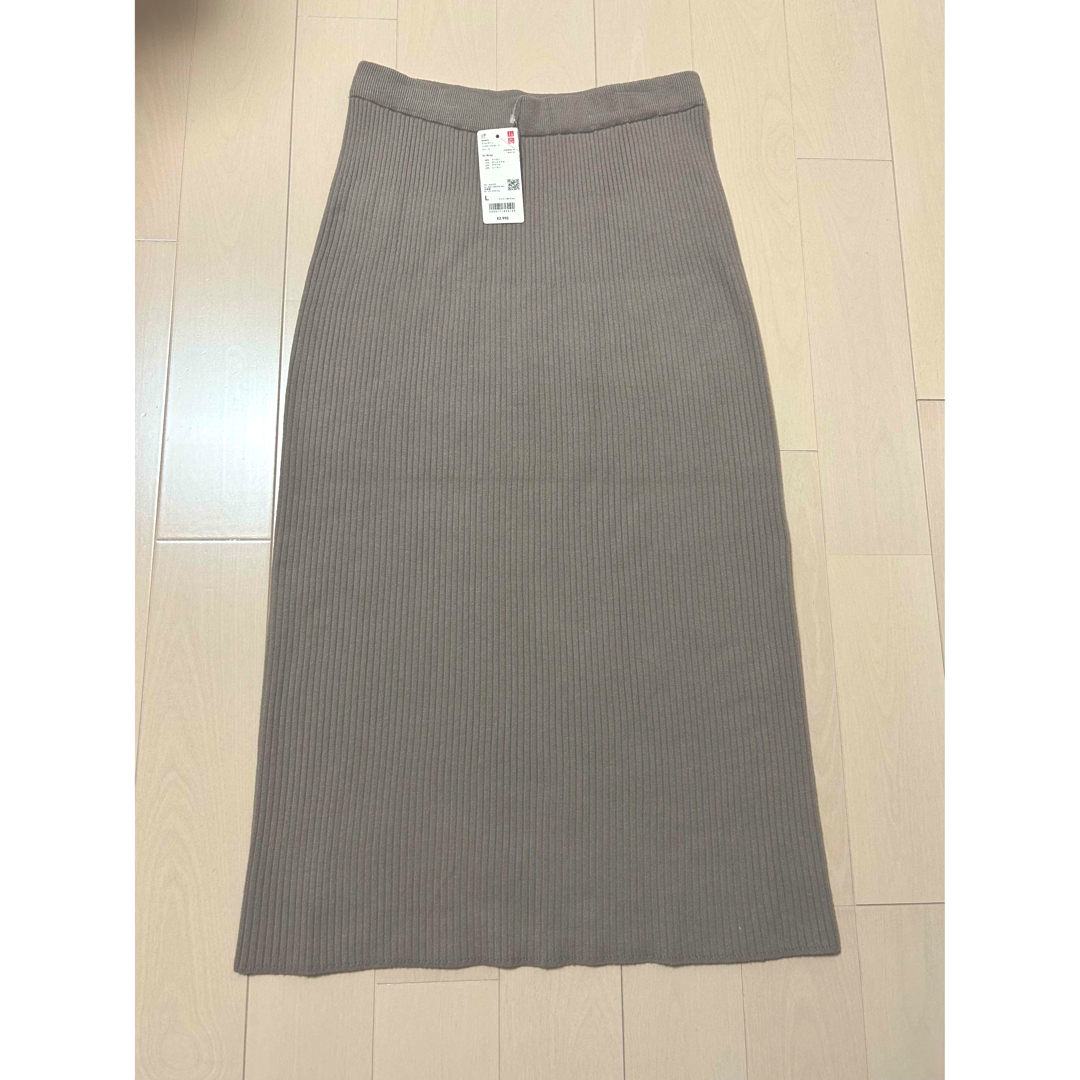 UNIQLO(ユニクロ)の【新品】ユニクロ　ニットスカート　Lサイズ レディースのスカート(ロングスカート)の商品写真