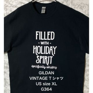 ギルタン(GILDAN)のUSA アメリカ古着 文字プリント XLsize GILDAN ブラックTシャツ(Tシャツ/カットソー(半袖/袖なし))