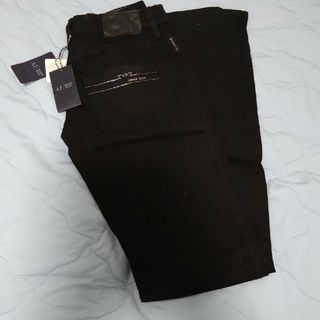 ARMANI JEANS - 【タグ付新品未使用】アルマーニ ジーンズ レディース26 ブラック✕シルバーラメ