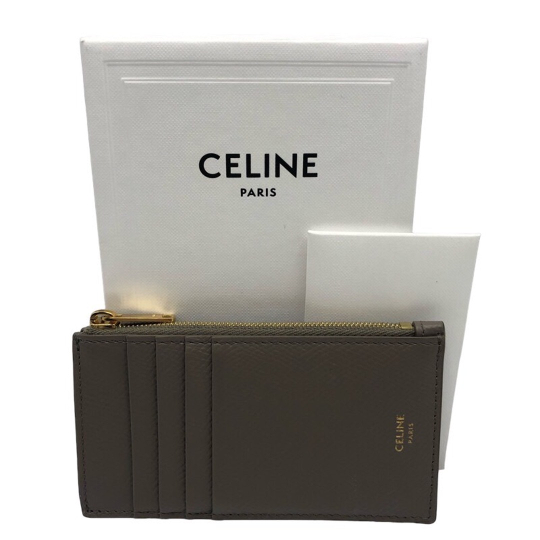 celine(セリーヌ)の　セリーヌ CELINE ジップド コンパクトカードホルダー 10J893 ぺプル×GD金具 ドラムドカーフ レディース カードケース レディースのファッション小物(名刺入れ/定期入れ)の商品写真