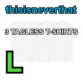 ディスイズネバーザット(thisisneverthat)のthisisneverthat 3 TAGLESS T-SHIRTS L 白(Tシャツ/カットソー(半袖/袖なし))