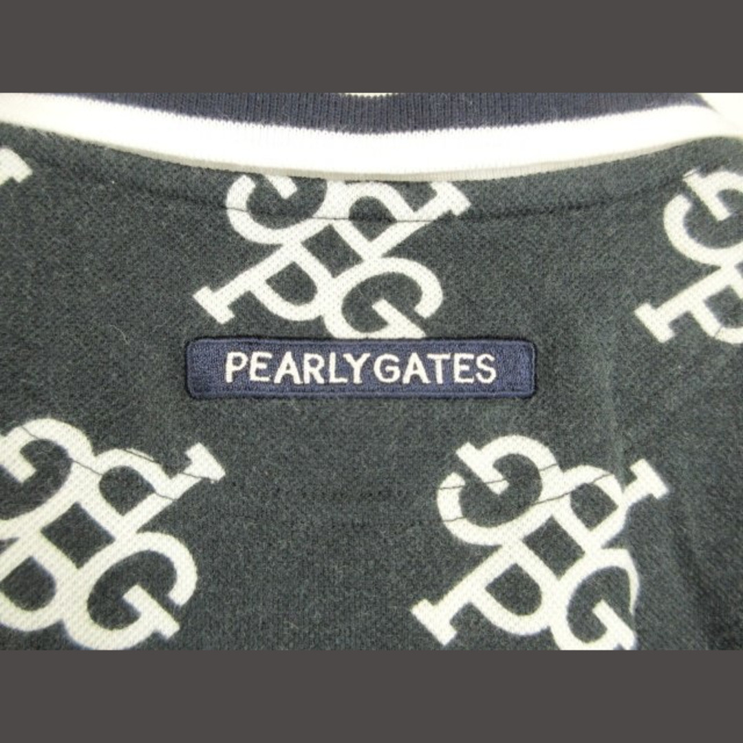 PEARLY GATES(パーリーゲイツ)のPEARLY GATES ポロシャツ 半袖 モノグラム 055-9260908 スポーツ/アウトドアのゴルフ(ウエア)の商品写真