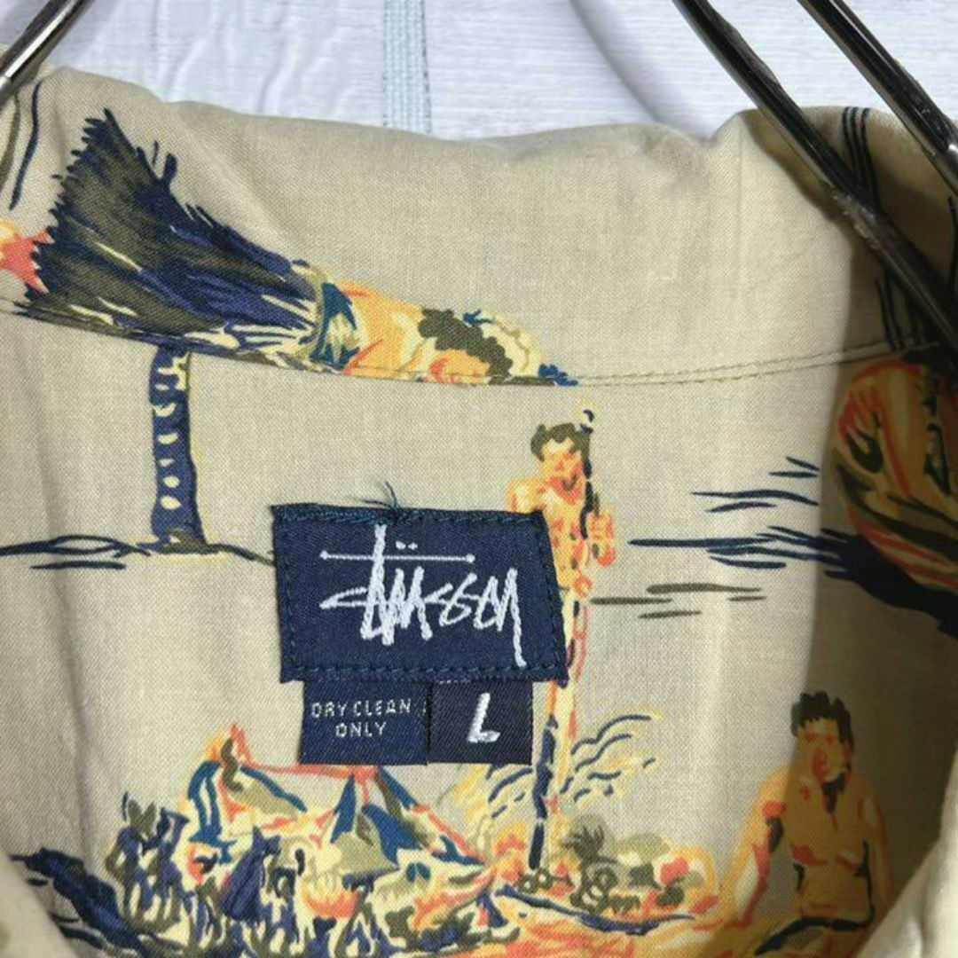 STUSSY(ステューシー)の【USA製!!】ステューシー ✈︎開襟シャツ アロハシャツ ゆるだぼ 半袖シャツ メンズのトップス(Tシャツ/カットソー(半袖/袖なし))の商品写真