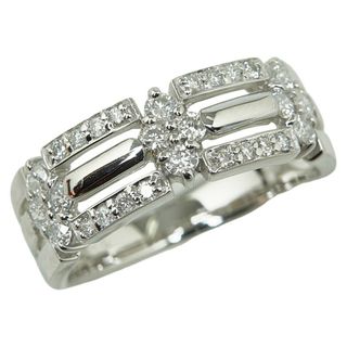 美品 K18WG ホワイトゴールド リング 指輪 ダイヤ 0.50ct 【1-0148237】(リング(指輪))