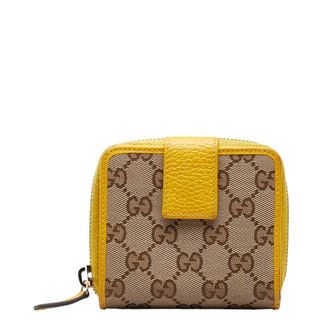 グッチ(Gucci)のグッチ GGキャンバス 二つ折り財布 ラウンドファウナー コンパクトウォレット 346056 キャンバス レディース GUCCI 【1-0148664】(財布)