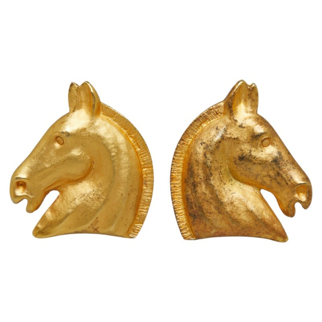 エルメス ホースヘッド 馬モチーフ イヤリング メッキ エルメス ホースヘッド 馬モチーフ イヤリング メッキ