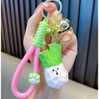 ストラップ　白ネギ　野菜　かわいい　個性的　キーチェーン　キーホルダー　キュート(キーホルダー)