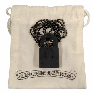 クロムハーツ(Chrome Hearts)のCHROME HEARTS クロムハーツ パドロック シリコン ネックレス ブラック 正規品 / 33980(ネックレス)