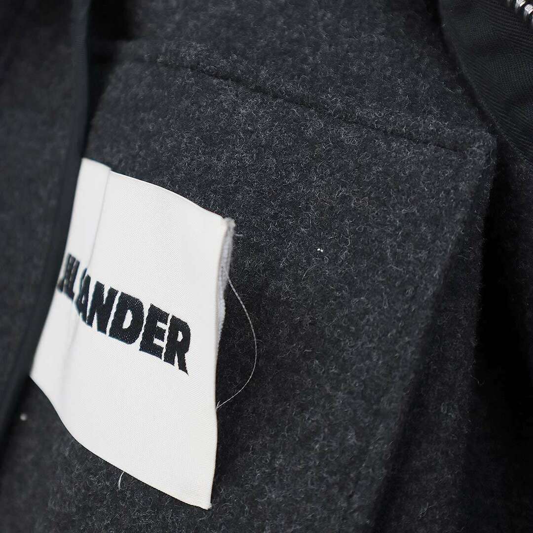 Jil Sander(ジルサンダー)のJIL SANDER ジルサンダー 19AW TOTTINGTON ウールメルトンジップアップブルゾン JSMP420417 グレー 44 メンズのジャケット/アウター(ブルゾン)の商品写真