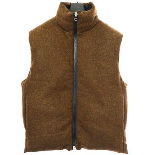 オーエーエムシー(OAMC)のOAMC オーエーエムシー 21AW INFLATE GILET HARRIS TWEED ツイードダウンベスト OAMT442866 ブラウン M(ベスト)