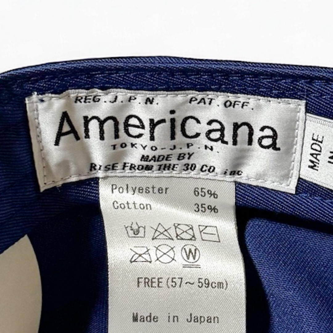 AMERICANA(アメリカーナ)の新品タグ付き☆AMERICANA アメリカーナ キャップ ブルー ネイビー 帽子 レディースの帽子(キャップ)の商品写真