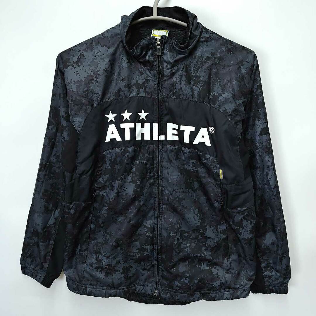 ATHLETA(アスレタ)の[上下セット] アスレタ ジャケット パンツ ウインドブレーカー 150 ブラック キッズ ATHLETA ジュニア サッカー フットサルウェア スポーツ/アウトドアのサッカー/フットサル(ウェア)の商品写真