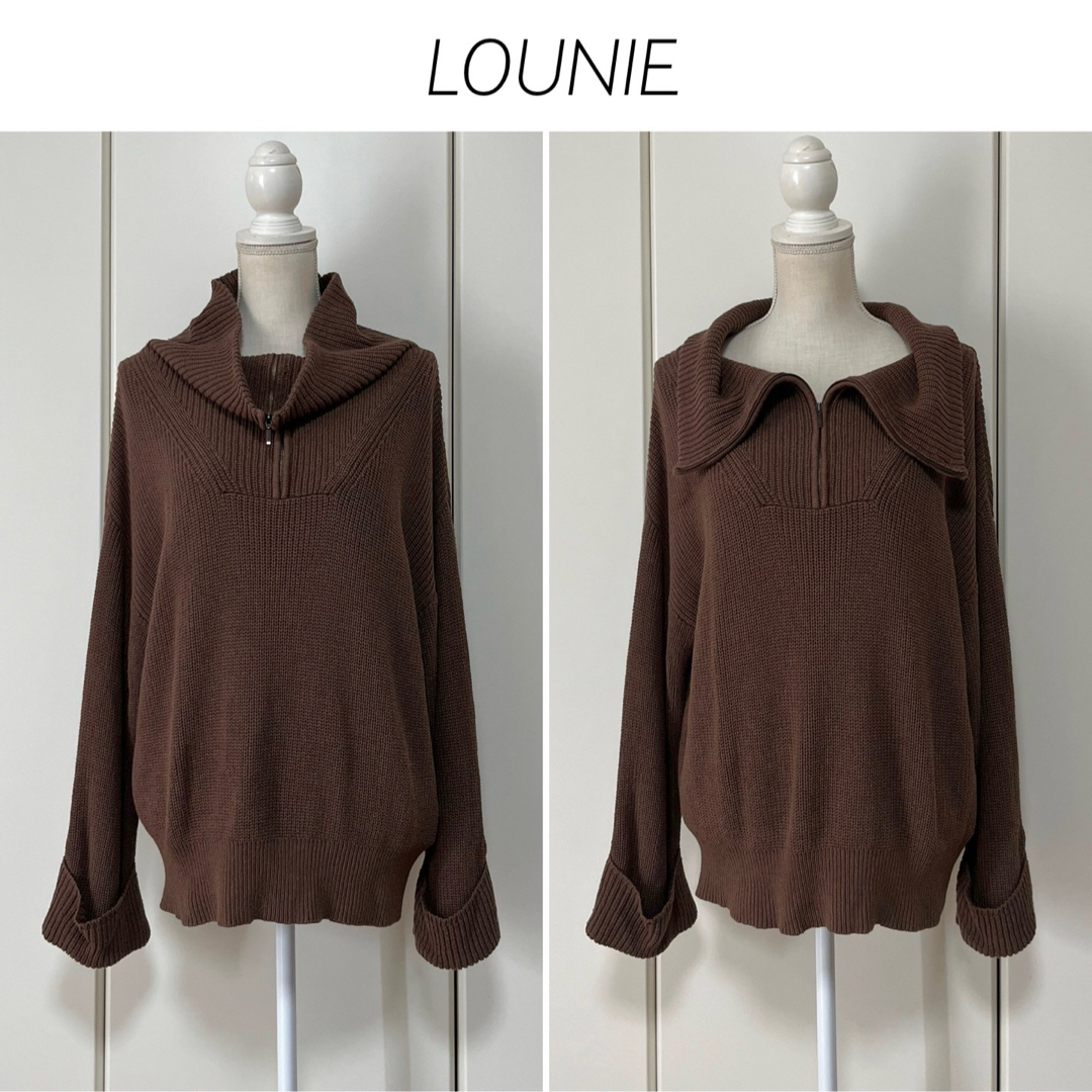 LOUNIE(ルーニィ)のLOUNIE ハーフジップニット レディースのトップス(ニット/セーター)の商品写真