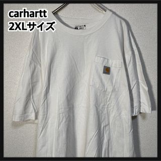 カーハート(carhartt)の【カーハート】半袖Tシャツ　胸ポケット　ワンポイントロゴ　白ホワイト42(Tシャツ/カットソー(半袖/袖なし))